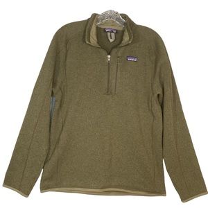 Patagonia Men’s Better Sweater 1/4 Zip Industrial Green Pullover Size M